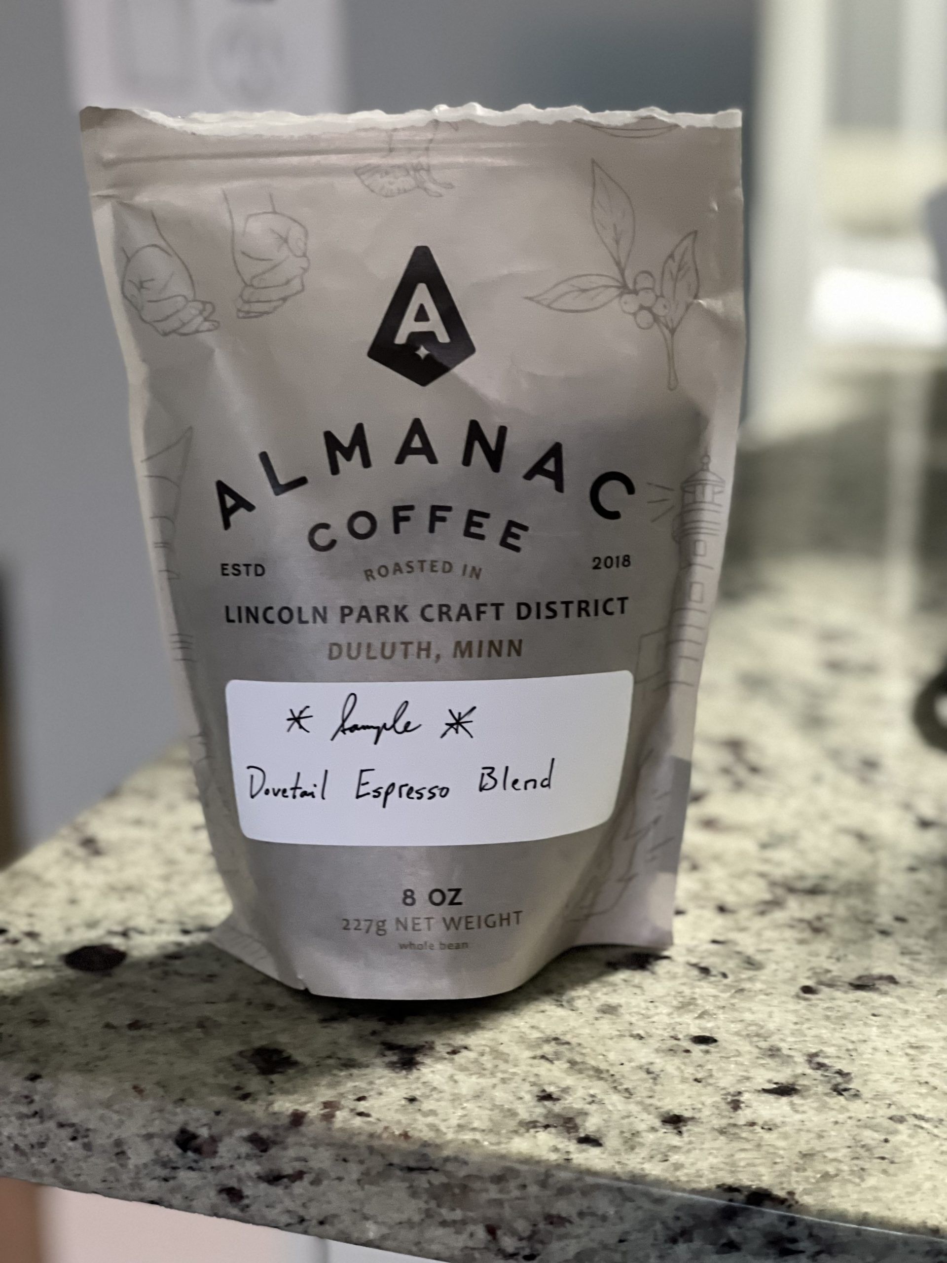 Almanac sample dovetail espresso blend